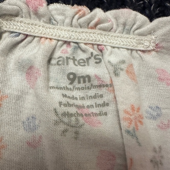 Baby Girl Romper Bundle | 9 Months | Carter’s | Floral & Coral Summer Set - Picture 7 of 9